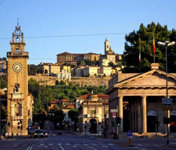 City center and Bergamo Alta